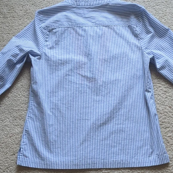 New Vineyard Vines Blue and Pink Embroidered Top Small - Picture 7 of 8